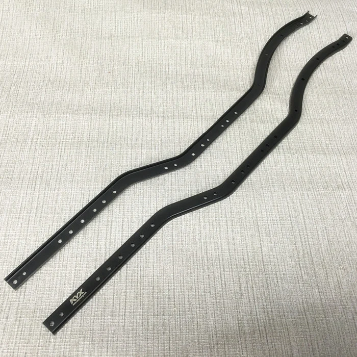 Soporte de viga de marco inferior de Metal para coche de control remoto, marco de mejora de viga de acero inoxidable para Axial SCX10II 1/10 90046, 1 par-1
