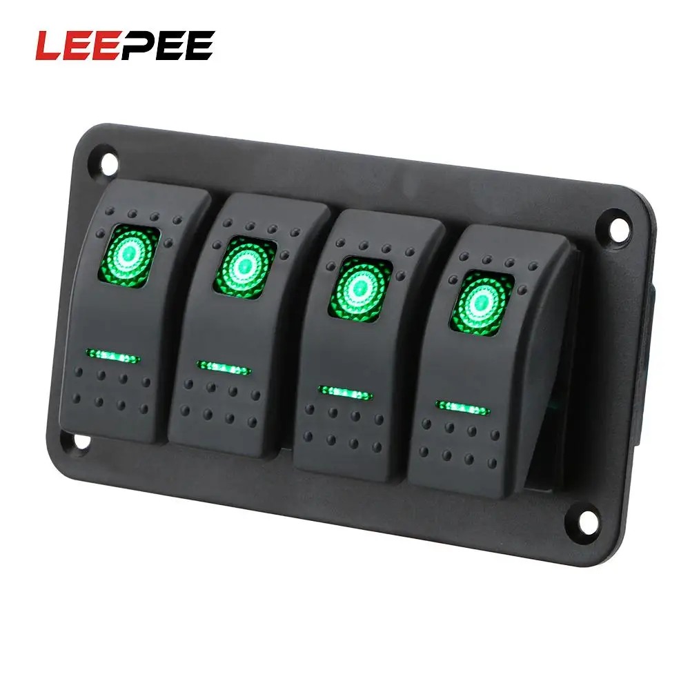 

4 Gang автомобильный кулисный переключатель панель светодиодный светильник Авто запасные части панель переключателя управления для автомоб...