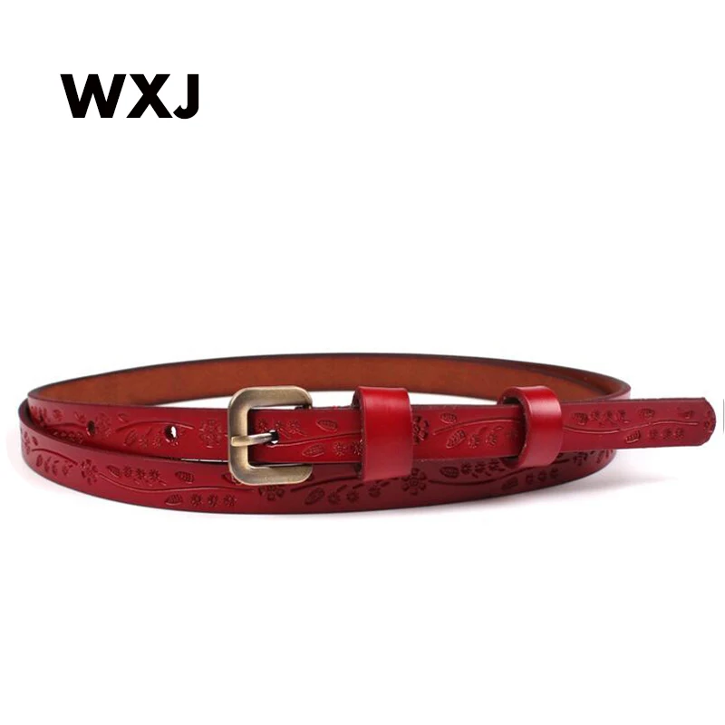 WXJ женские ремни коровья натуральная кожа ремень сплав Пряжка модный стиль