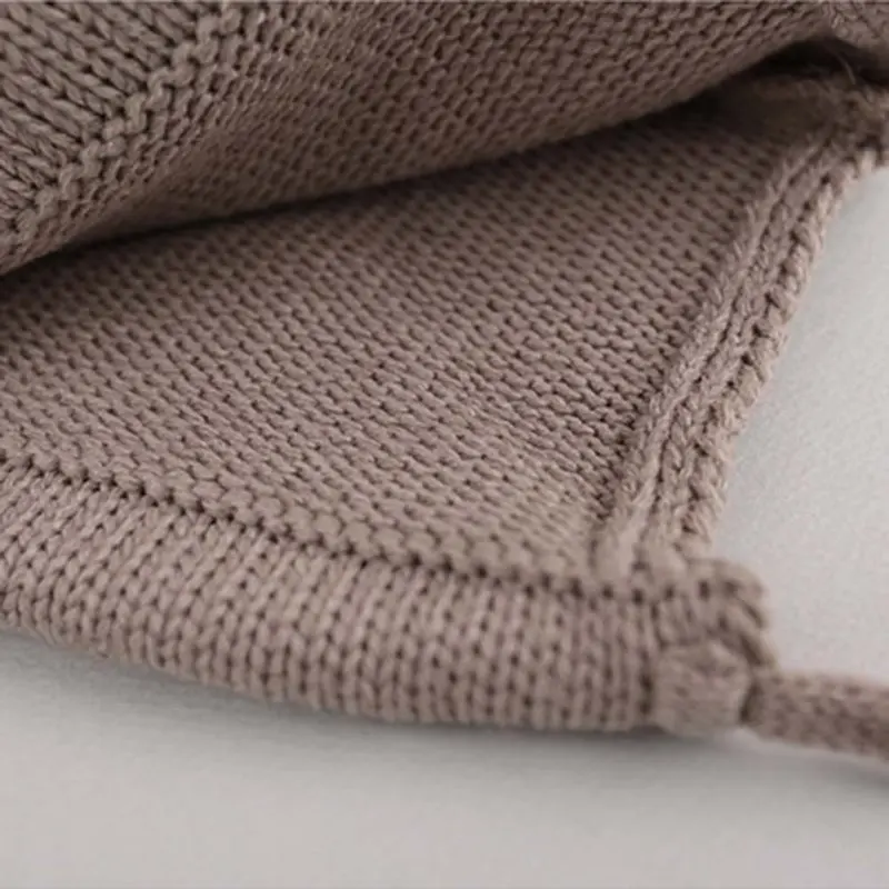 Новые осенние вязаные шапки для девочек и мальчиков со шнуровкой однотонные