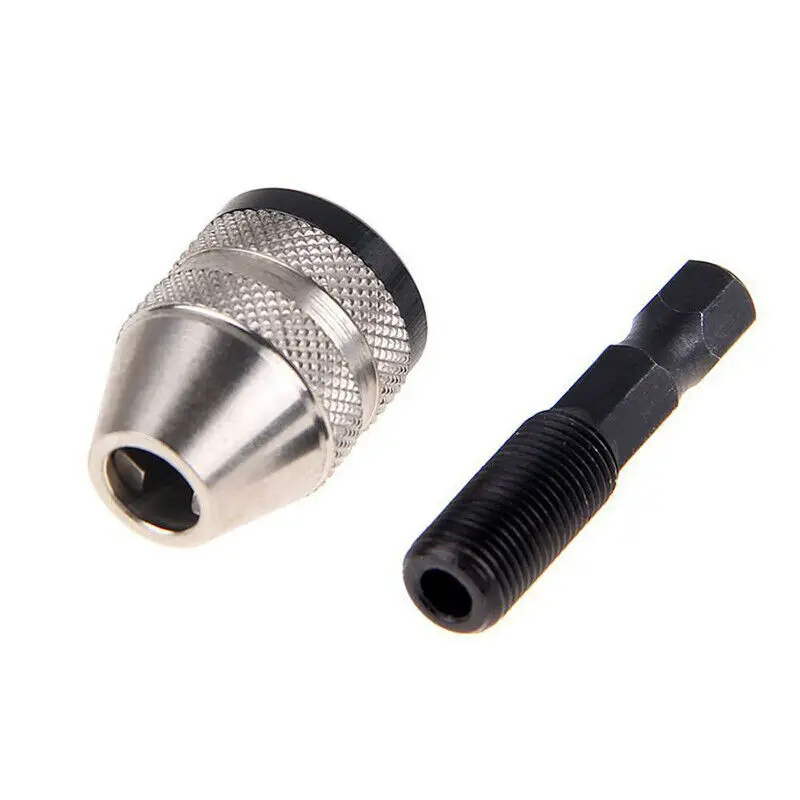 

Keyless Drill Bit Chuck Hex Shank Adapter Converter Quick Change Connector Tools