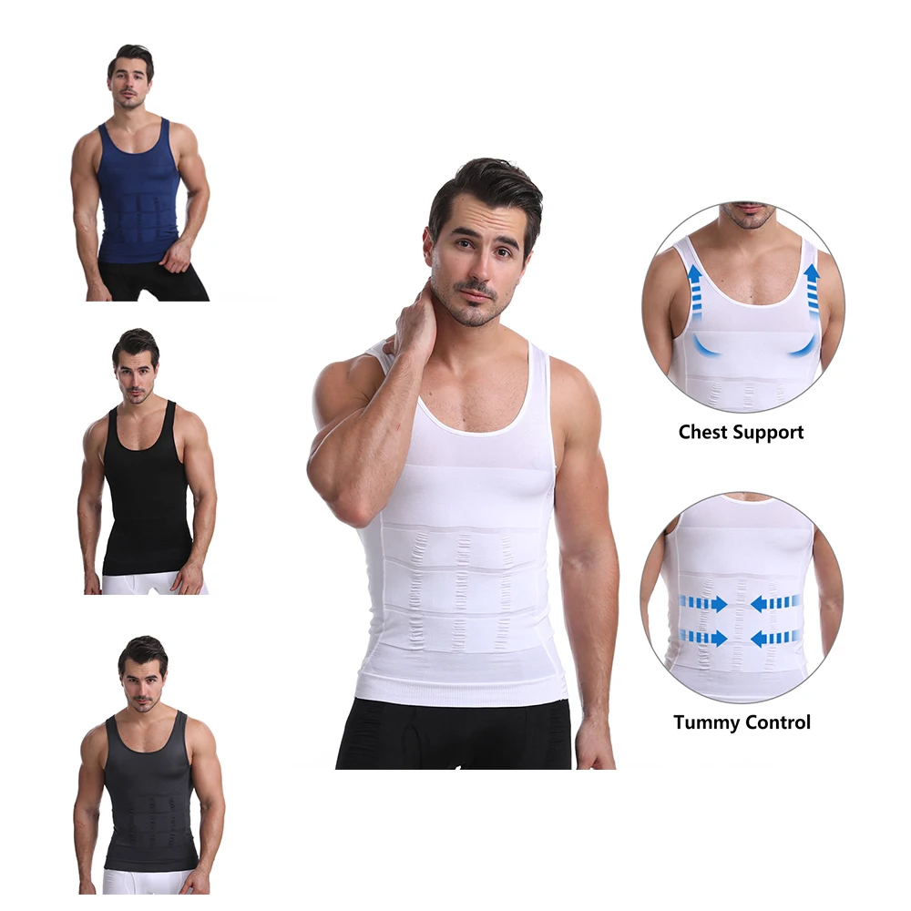 2021 Новый Cacosa Для Мужчин Body Shaper для похудения рубашка животик жилет Термальность