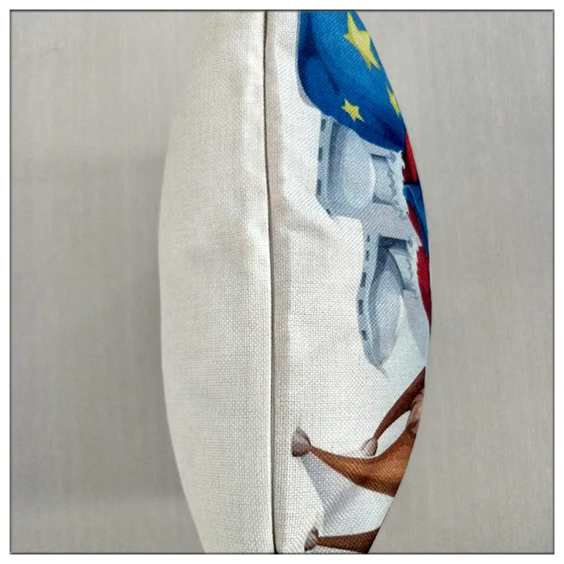 Льняная наволочка для подушки с милым рисунком чехол в виде кошки и животного