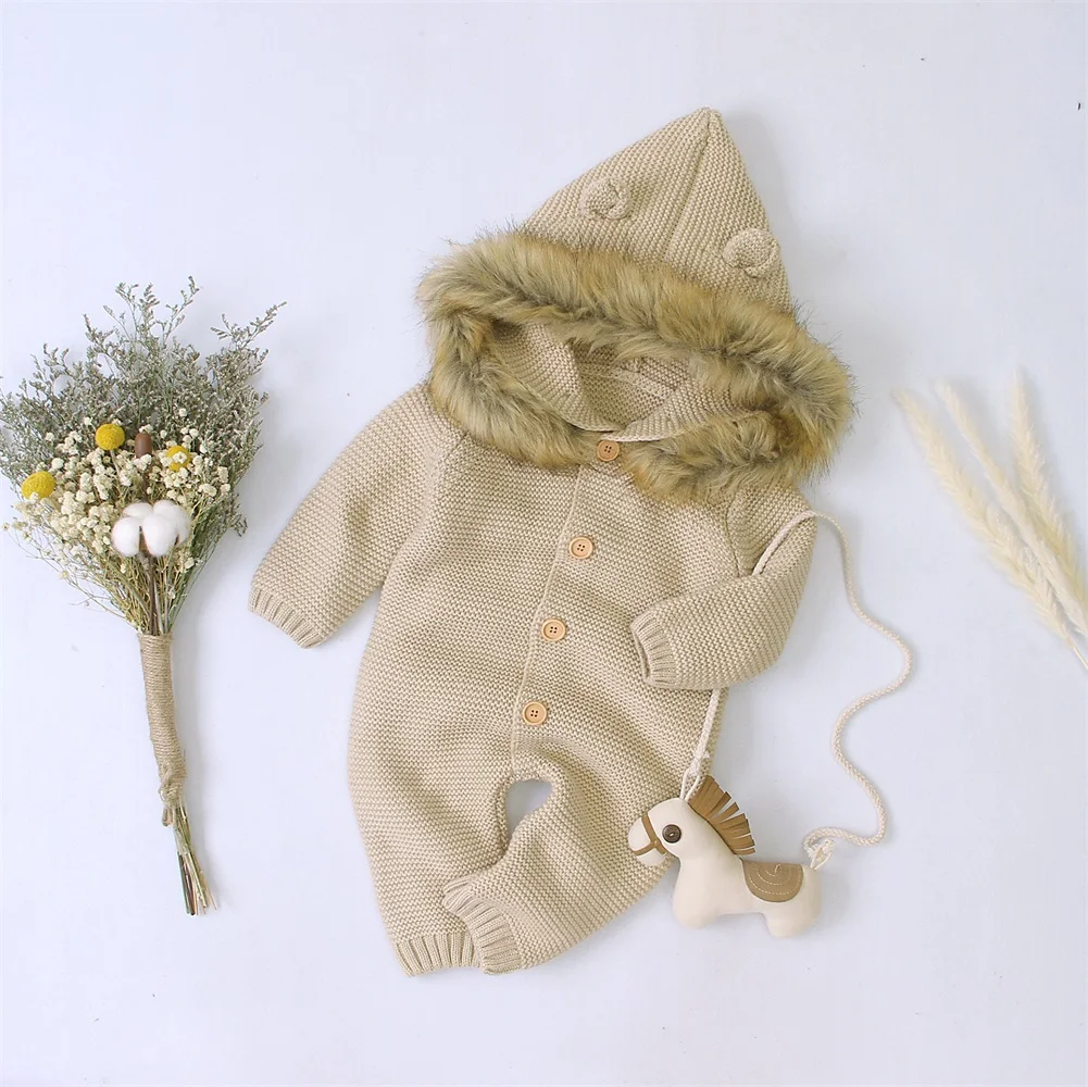 

Newborn Kid Baby Girl Boy 3-24M 3D Ears Hooded Romper Jumpsuit Outfit Clothes