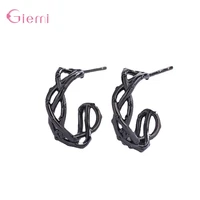 100 925 sterling silver small branches stud earrings for women girls birthday gifts luxury statement fine silver jewelry