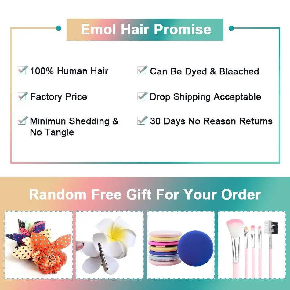 

EMOL Water Wave Bundles Brazilian Human Hair Non-Remy 1/3/4 /Pcs Lot Water Wave Natural Black 100% Human Hair Extension