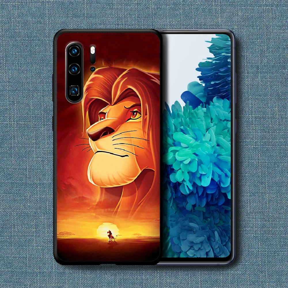 

Cartoon Lion King Simba Phone Case For Huawei P Mate Smart 10 20 30 40 Lite Z 2019 Pro black Cover Fashion Coque 3D Shell Tpu