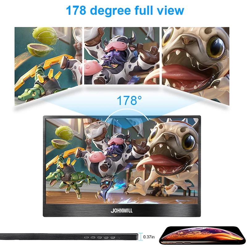 Портативный монитор 15 6 дюйма hdmi 4K ips ЖК дисплей HD USB Type C Дисплей для ПК ноутбука
