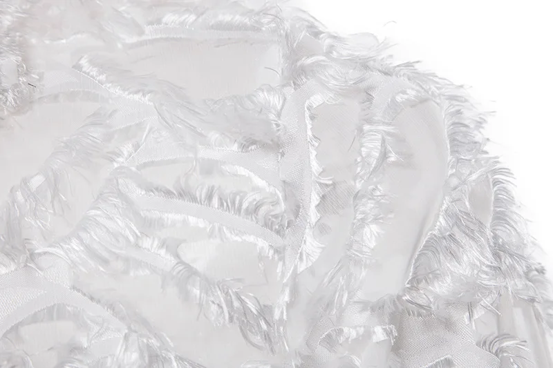 Мужская белая прозрачная рубашка с перьями для ночного клуба Облегающая длинным