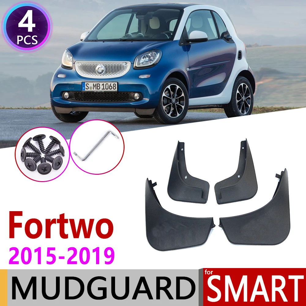 Спереди и сзади автомобиля брызговик для Smart Fortwo W453 453 2015 ~ 2019 Fender Брызговики