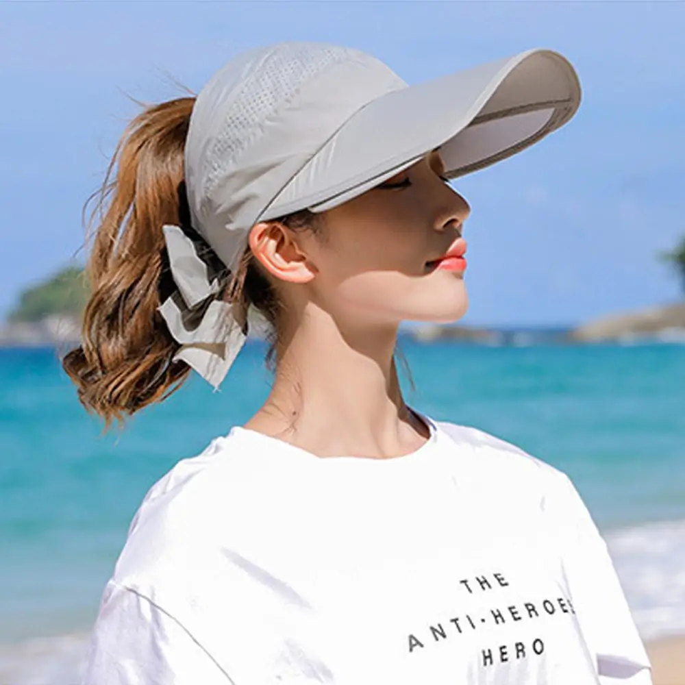 

Portable Canvas 7 Colors Sunscreen Ball Cap Beach Sunscreen Cap Outdoor Hat Comfortable Ventilation Retractable Sun Visor
