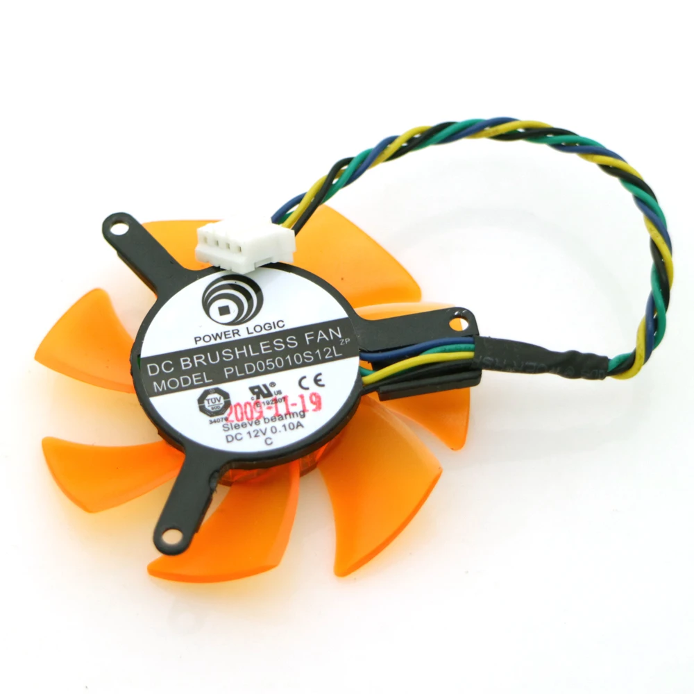 Вентилятор графической карты PLD05010S12L PLD05010S12H 12 В 0 20a 47 мм 4Pin для ZOTAC 8500GT 8600GT 9400GT 9500GT