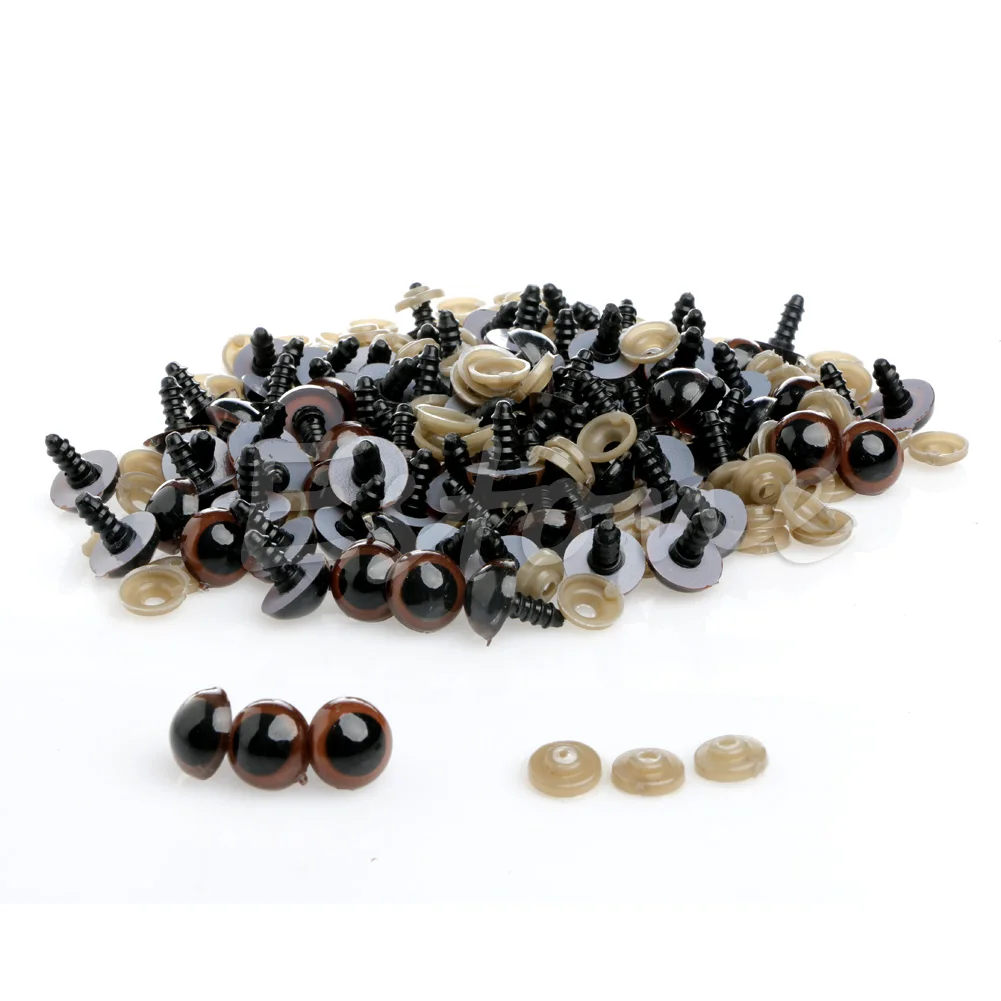 

100Pcs/Set 18mm Plastic Safety Eyes For Bear Doll Animal Puppet Craft C63C