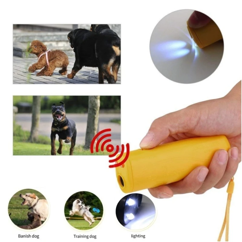 

Strengthen Pet Dog Training equipment Ultrasound Repeller 3 in 1 Control Trainer Device Anti Barking Stop Bark Deterrents