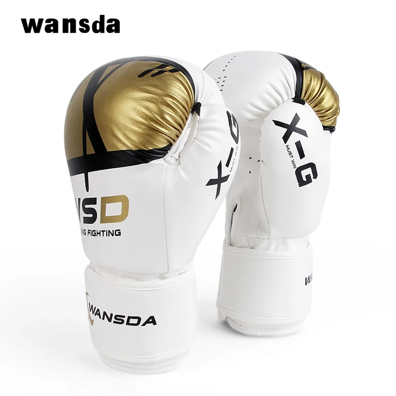 6/12 унций взрослые Муай Тай Боксерские Перчатки MMA фитнес Boxeo спарринг кикбоксинг