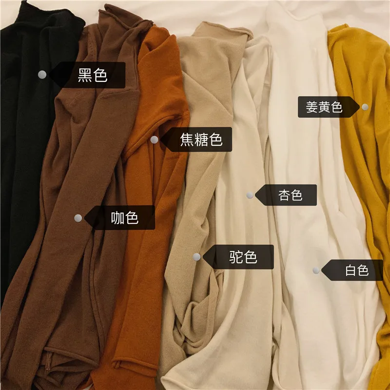 Autumn Sweaters Women Turtleneck Full Sleeve Simple Pullovers Korean Chic Female Bottomingknitted Jumpers Cotton Tops Clothes | Женская