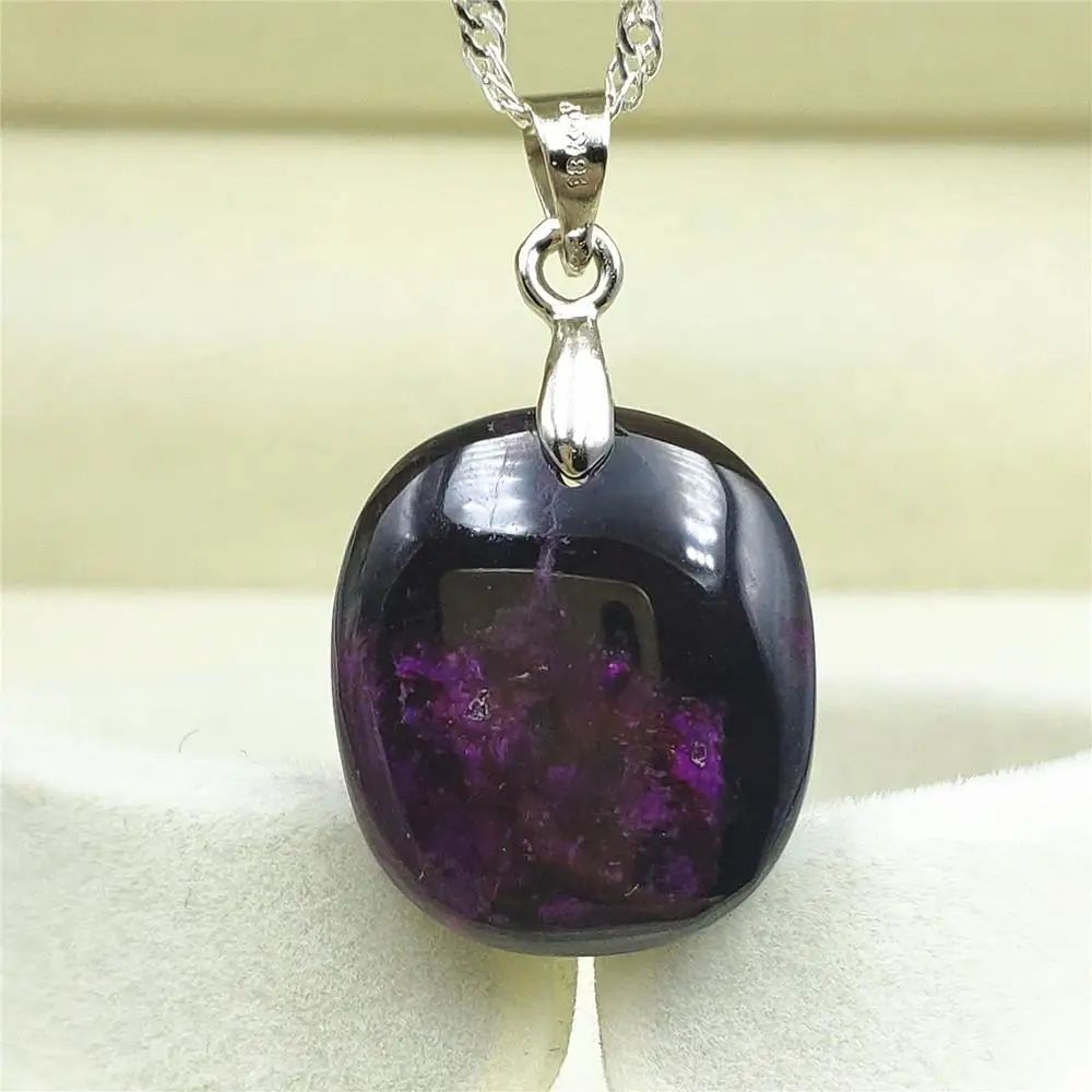 Натуральный фиолетовый сугилит подвеска в виде капли воды для женщин и мужчин