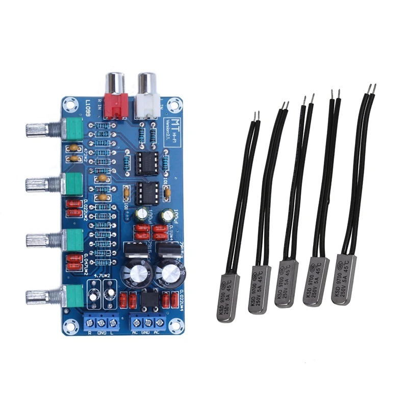 Термостат Контроль температуры переключателя биметаллические 45C N.C 250V 5A 5