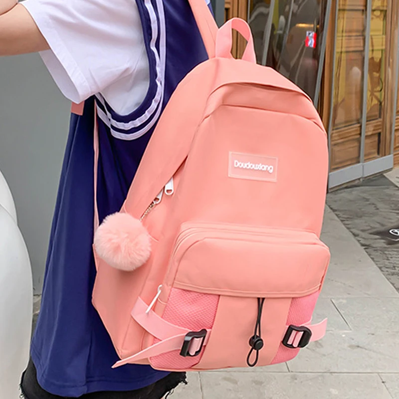 4 шт./компл. женские школьные рюкзаки из ткани Оксфорд водонепроницаемая школьная