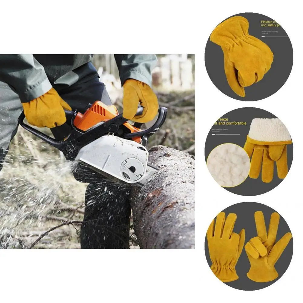 

Рабочие перчатки с высоким коэффициентом трения износостойкие переносные Удобные однотонные зимние варежки изолированные перчатки для ра...