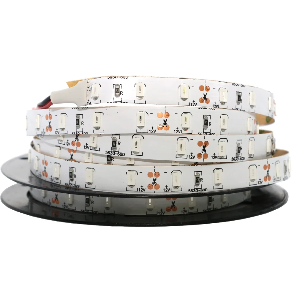 

2835 5630 5050 SMD NO-Waterproof RGB LED Strip 60LEDs/M 1m-5m DC12V Flexible LED String light Ribbon Tape Home Decoration Lamp