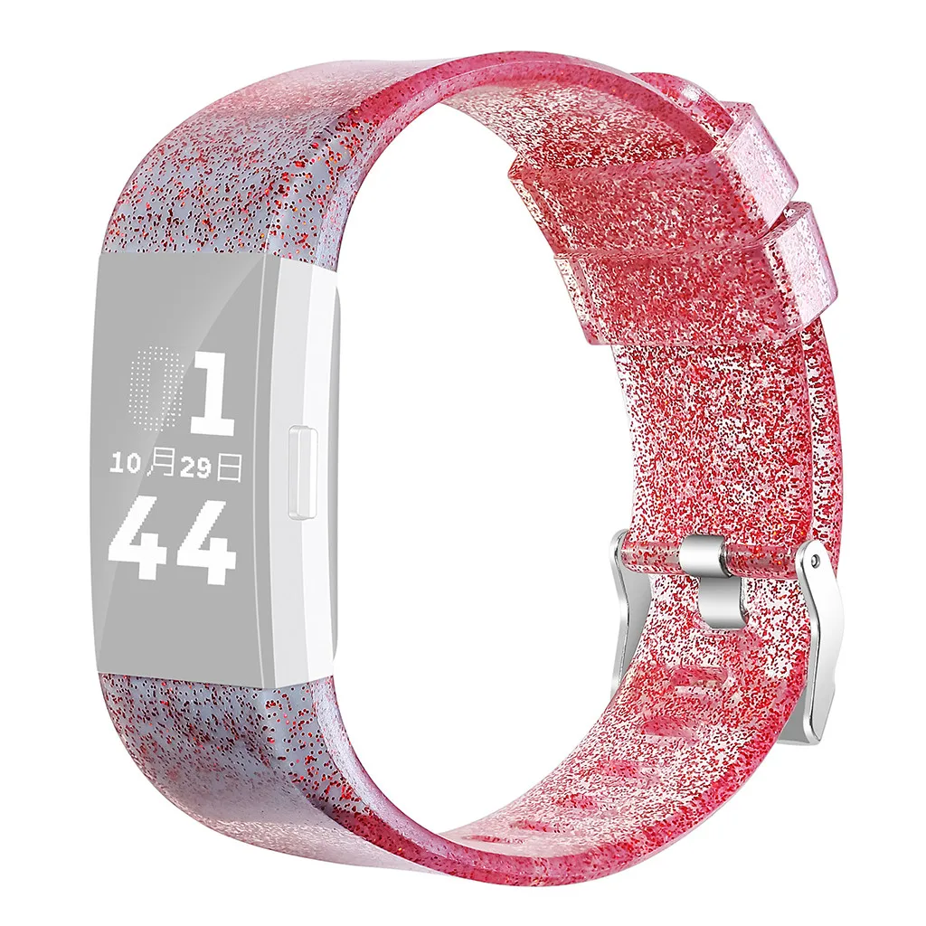 

HIPERDEAL(HIPERDEAL) Smart accessories Bling Soft Silicone Replacement Sport Band Strap 2020 For Fitbit charge 2 Smart Watch