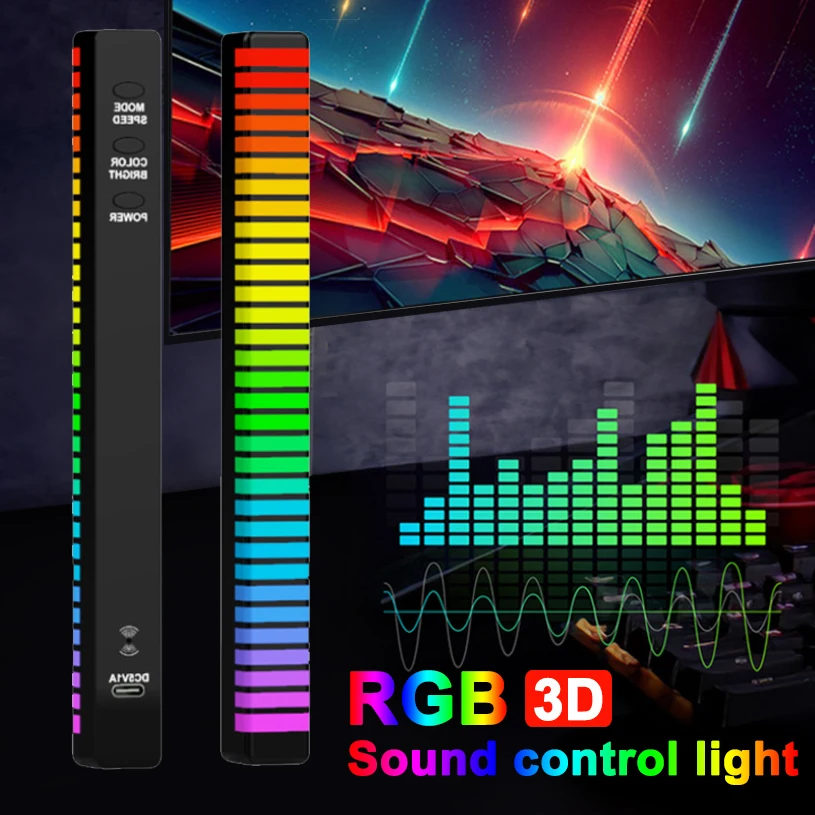 

RGB-лампа светодиодная с управлением звуком и управлением через приложение