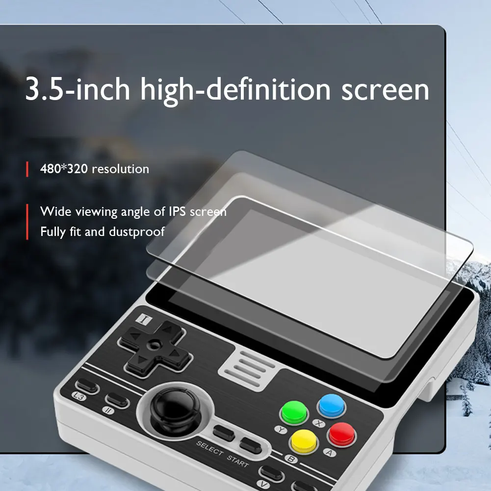 

POWKIDDY RGB20 3.5 " IPS Full-Fit Screen Built-in Wifi Module Multiplayer Online Game RK3326 Open Source Handheld Game Console