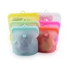 Герметичные силиконовые контейнеры для хранения пищевых продуктов, многоразовые стоячие пакеты на молнии, пакеты для хранения свежих продуктов