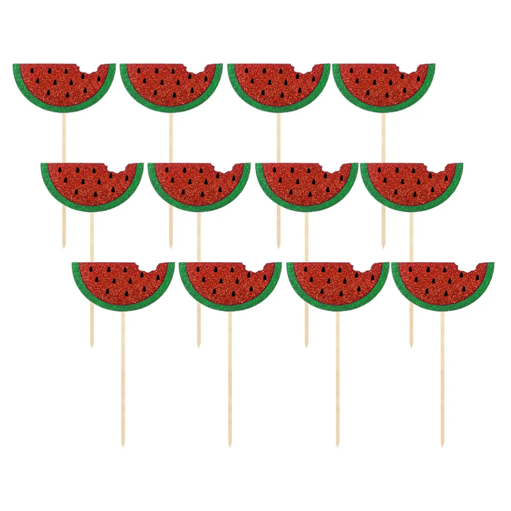 12 шт в 1 мешок Фрукты Арбуз вставка тег торт топперы капкейки вечерние украшения