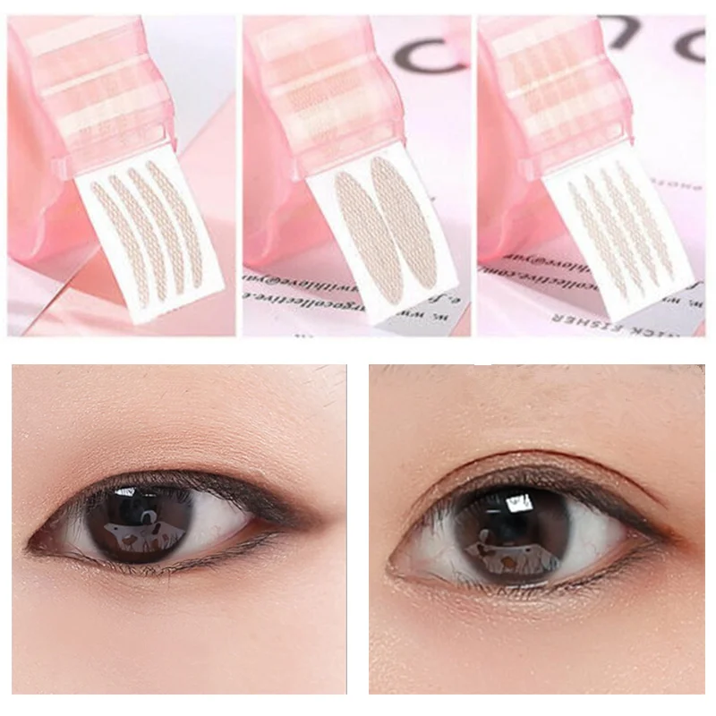 Модные накладные ресницы с двойной вековой линией, изготовленные из шелковой газы, водные наклейки, косметические инструменты для женщин.