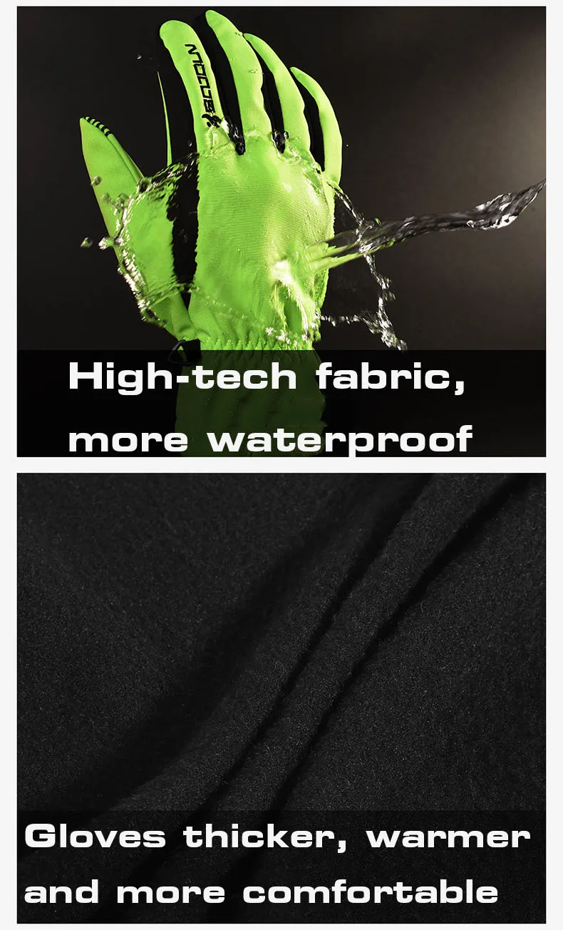 Зимние профессиональные лыжные перчатки для мужчин и женщин очень толстые