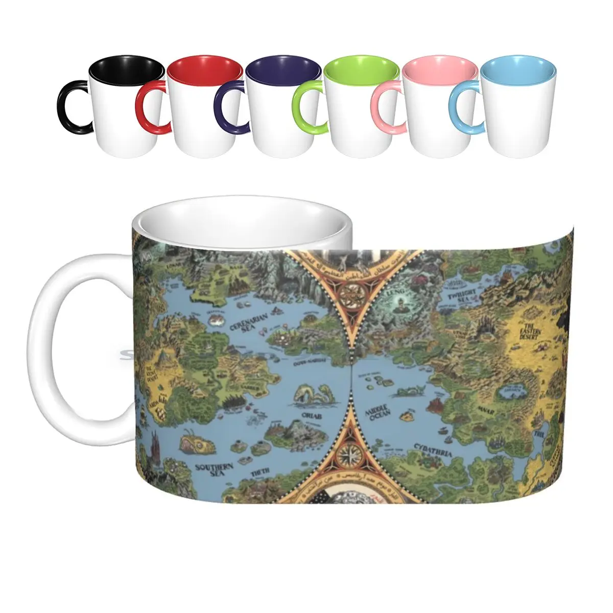 

Керамические кружки Hp Dreamland Map, кофейные чашки, Кружка для молока и чая, кружка Hp Dreamland Cthulhu, креативный тренд с ужасным изображением Некрономи...