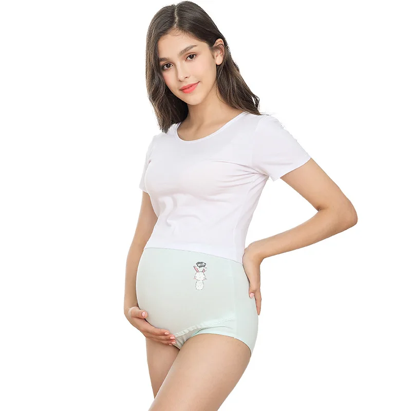 Bragas de encaje de algod&oacute;n para mujeres embarazadas, ropa interior de cintura alta, &iacute;ntima de maternidad, 3 unids/set/Set-3