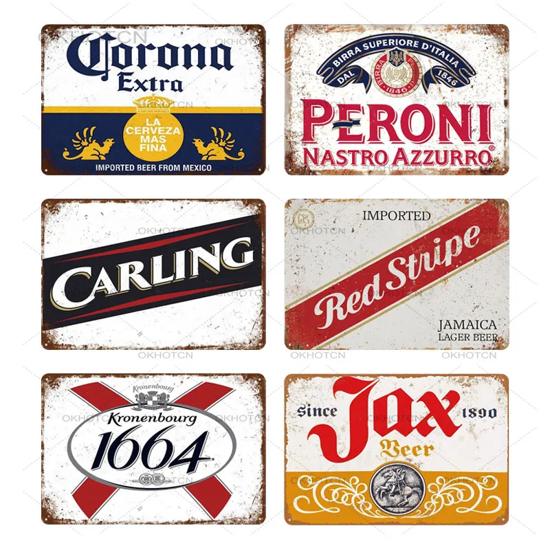 Корона Экстра - Пиво Плакет Металлический Миллер Волл Арт Постер Бар Паб Кафе Клуб Декорация Винтажный Домашний Декор.