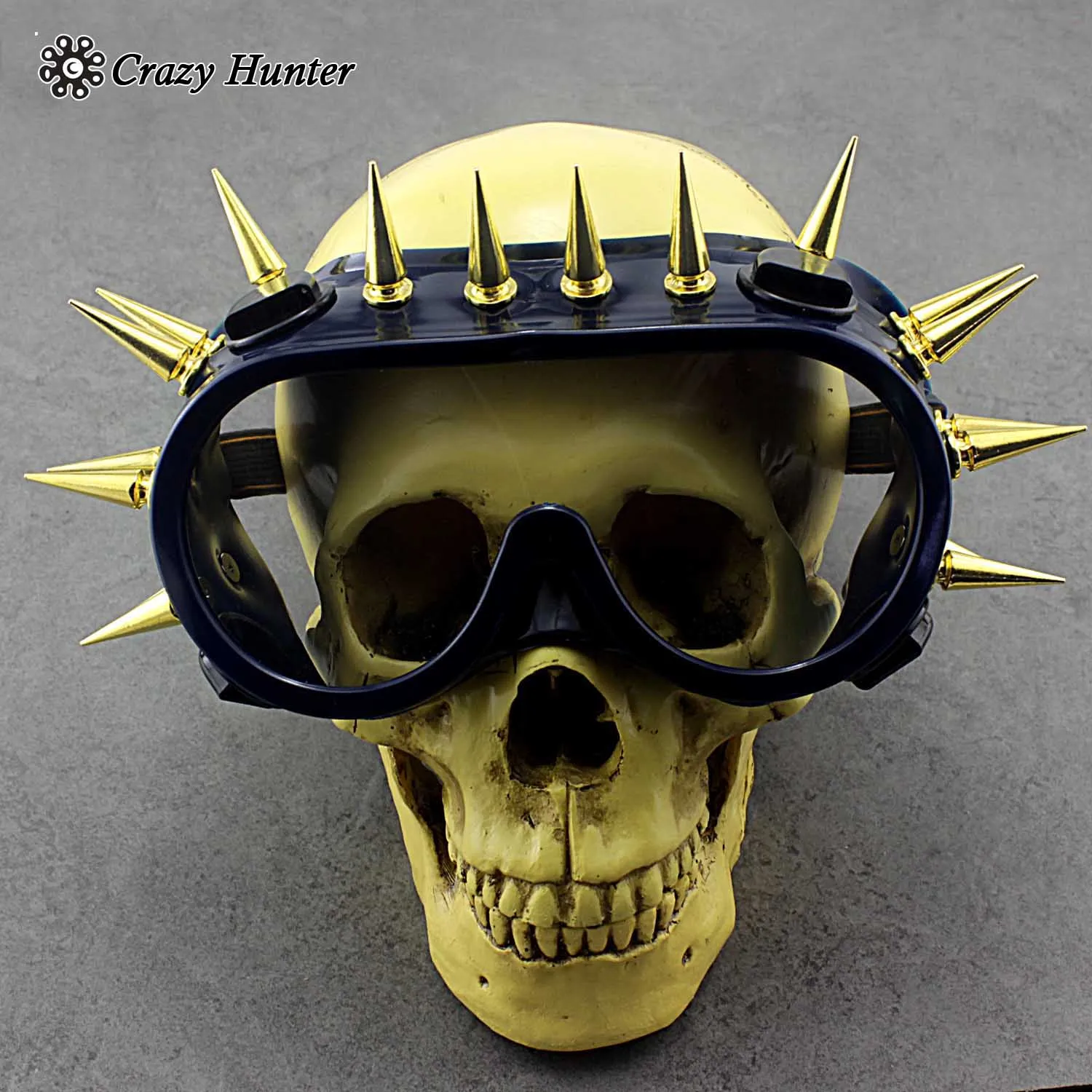 Очки унисекс в стиле стимпанк с шипами золотого цвета | Аксессуары для одежды