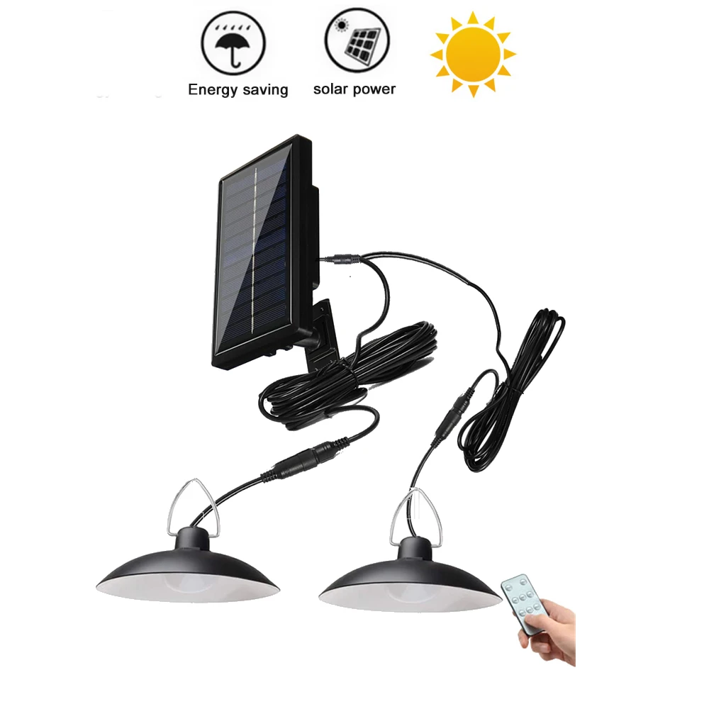 

Retro Lampshade Solar Pendant Chandelier solar Outdoor Wall Lamp Waterproof Light Garden Light Path Emergency Security Light 3 S