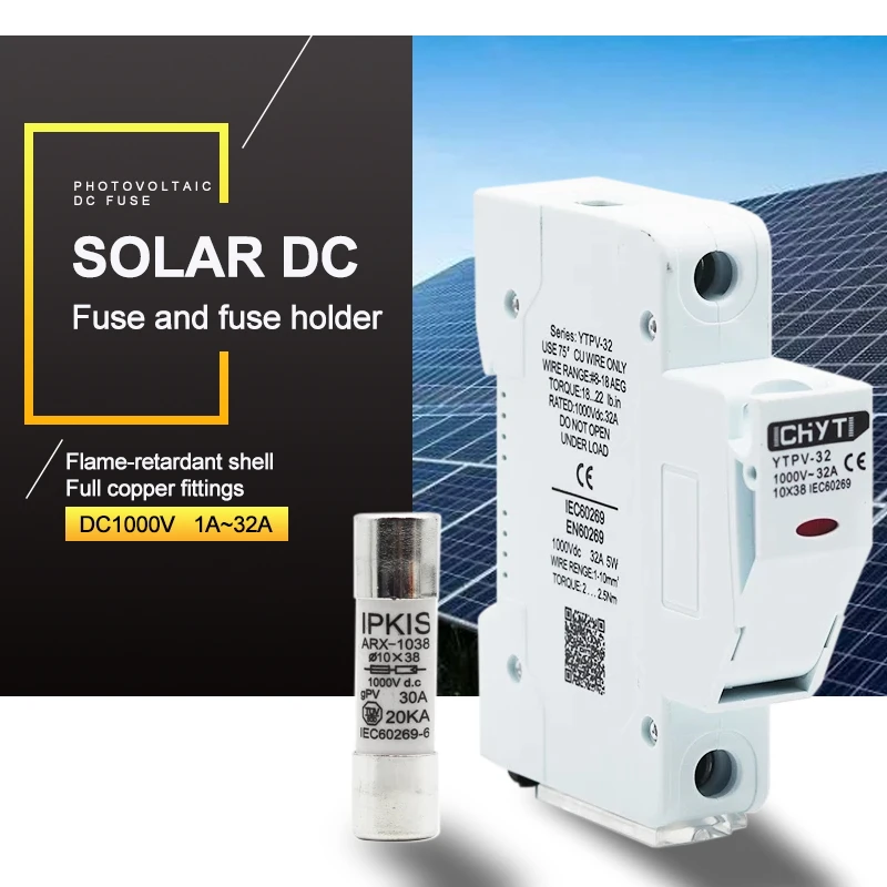 Основание держателя Солнечный ПВ предохранитель подходит для предохранителя 10*38