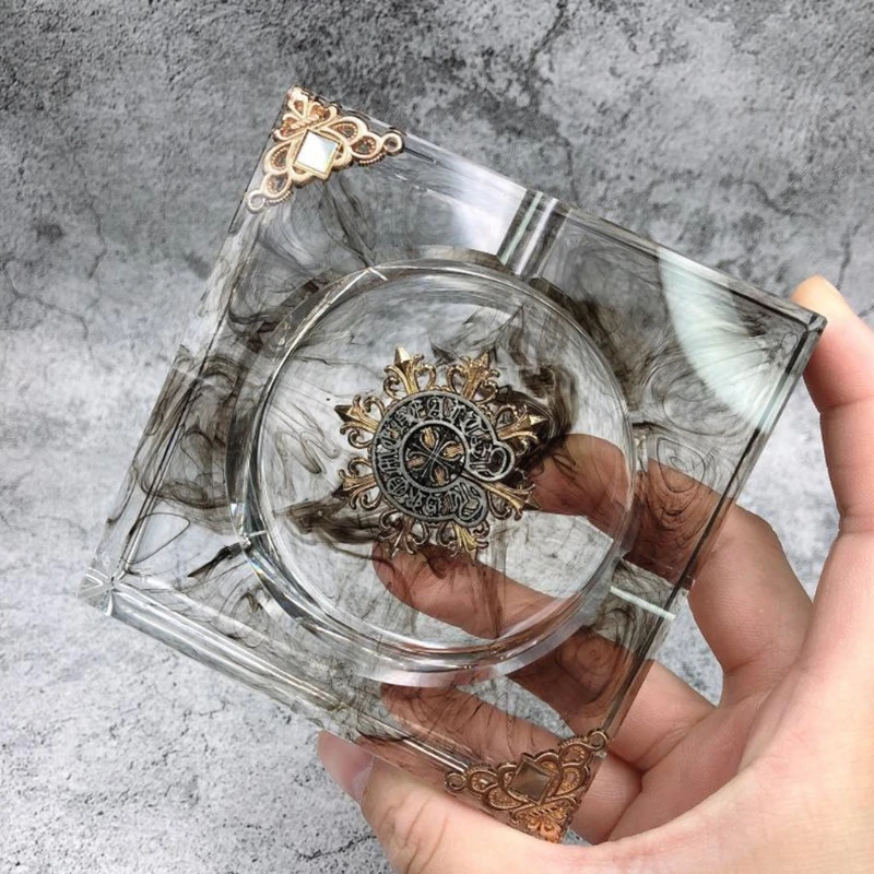 

Crystal Epoxy Resin Mold Square Ashtray Silicone Mould DIY Crafts Making Tool