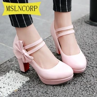 plus size 34 46 new sexy high heels shoes women pumps sweet luxury wedding shoes hook loop ankle strap pumps party dress sandals