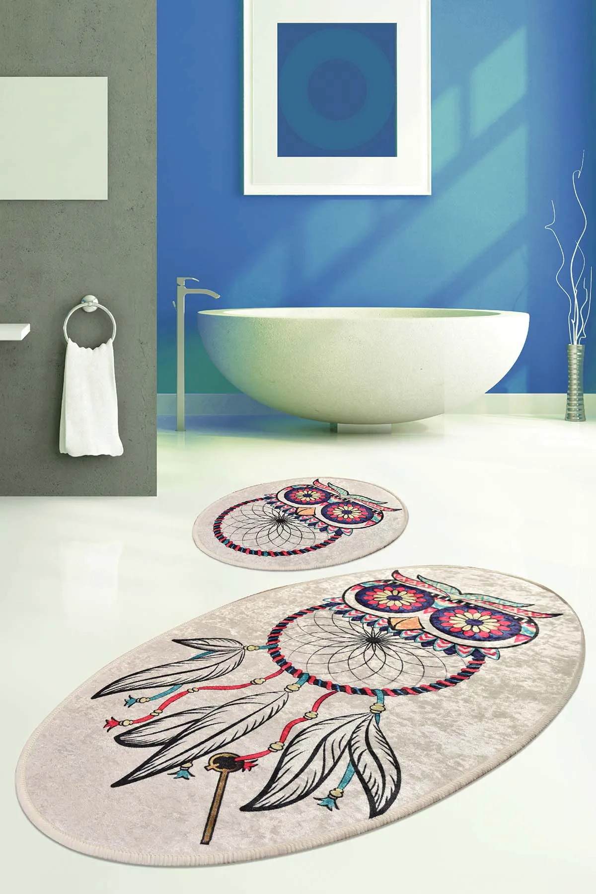 

Dream Bathroom Area Rugs Non-slip Sole Carpet for Bath 2 pcs/set Bath Mat Set Toilet Rugs Flannel Anti Slip Shower Carpet