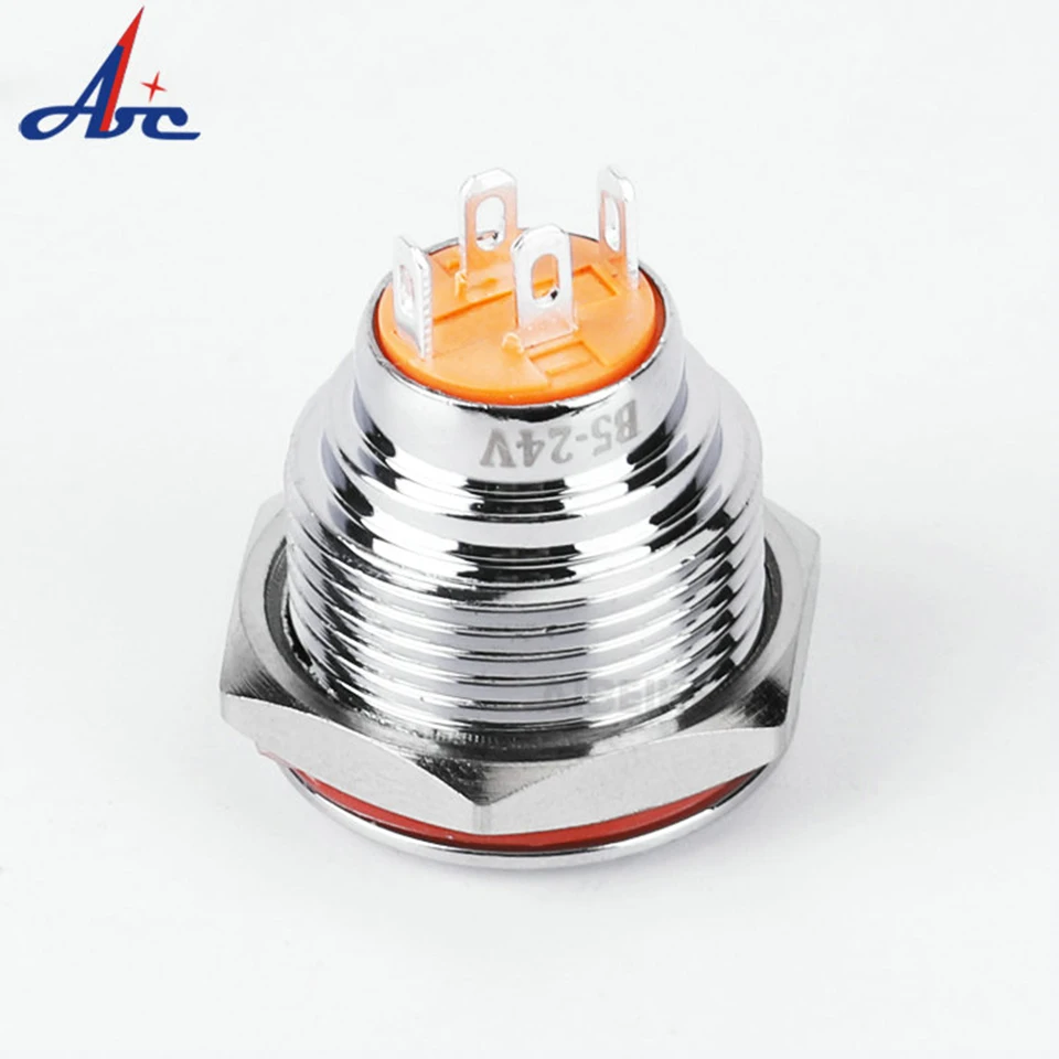 16MM Reset With Power Symbol Illuminated Short Waterproof Metal Push Button Switch | Обустройство дома