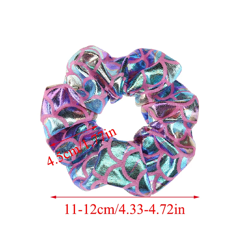 Резинки для волос с рисунком русалки женщин и девушек блестящие резинки