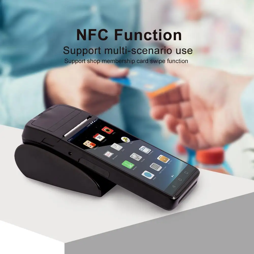 TEKLEAD Android Handheld Mobile POS with 58mm Thermal Printer NFC Bluetooth WIFI 4G Terminal |