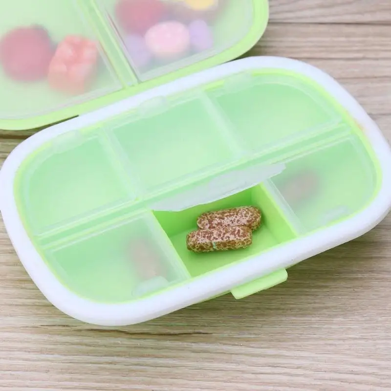 Мини 6 решетчатая коробка для таблеток переносная герметичная хранения