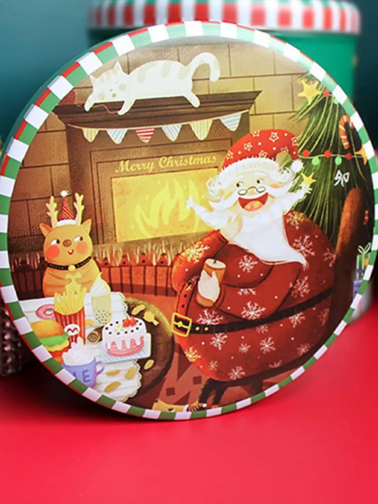 

Рождественская искусственная Рождественская жесть, может быть пустой жестяной тарелка, конфеты, печенье, контейнер для хранения подарков, ...