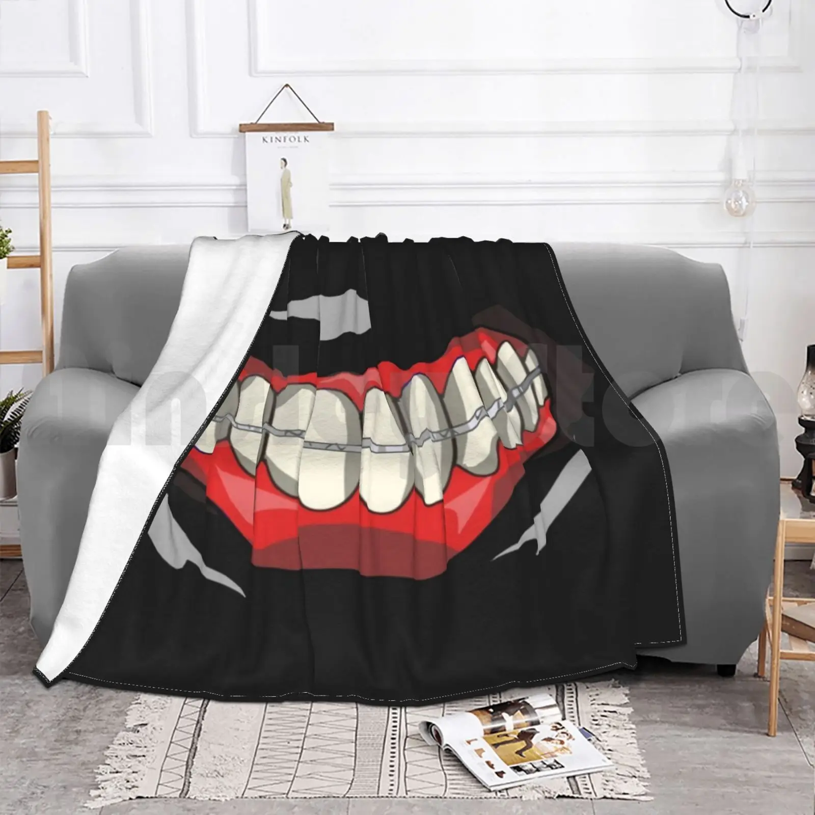 Аниме одеяло для дивана кровати путешествия Kaneki Ken Kanaki Манга видеоигры