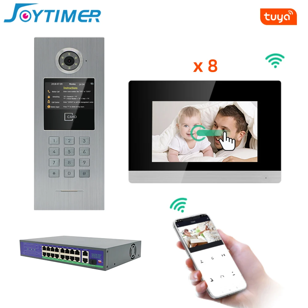 IP-видеодомофон Joytimer с поддержкой Wi-Fi и сенсорным экраном | Безопасность защита