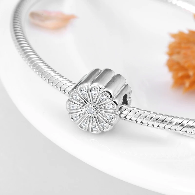 2018 модная Серебряная круглой формы из стерлингового серебра 925 пробы прозрачные