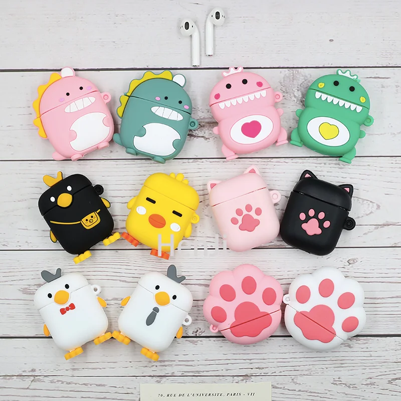 3D Силиконовый мультяшный Coque Super Cute Bros чехол для Air Pods 1 2 наушников Apple Airpods